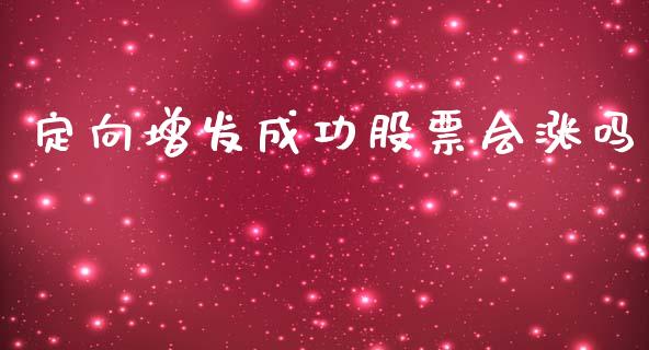 定向增发成功股票会涨吗_https://www.apanben.com_国际期货_第1张
