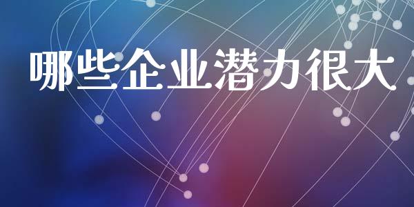 哪些企业潜力很大_https://www.apanben.com_在线喊单_第1张