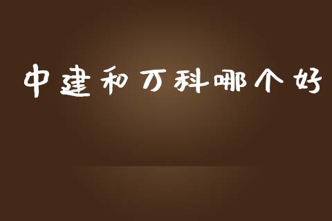 中建和万科哪个好_https://www.apanben.com_股市指导_第1张