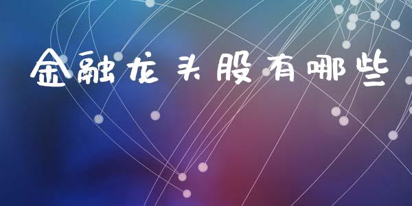 金融龙头股有哪些_https://www.apanben.com_期货学院_第1张