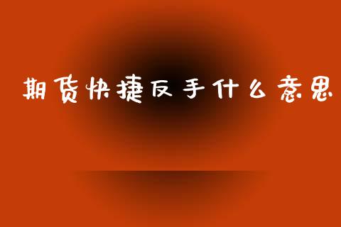 期货快捷反手什么意思_https://www.apanben.com_股票怎么玩_第1张