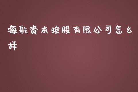 海航资本控股有限公司怎么样_https://www.apanben.com_在线喊单_第1张