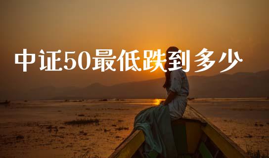 中证50最低跌到多少_https://www.apanben.com_期货学院_第1张