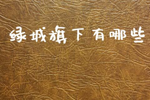 绿城旗下有哪些_https://www.apanben.com_股市指导_第1张
