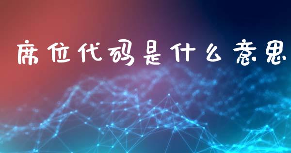 席位代码是什么意思_https://www.apanben.com_国际财经_第1张