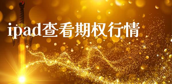 ipad查看期权行情_https://www.apanben.com_财经资讯_第1张