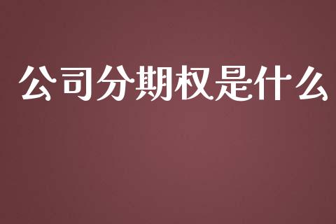 公司分期权是什么_https://www.apanben.com_股票怎么玩_第1张