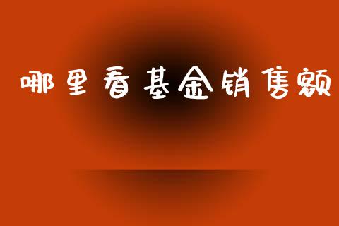 哪里看基金销售额_https://www.apanben.com_在线喊单_第1张