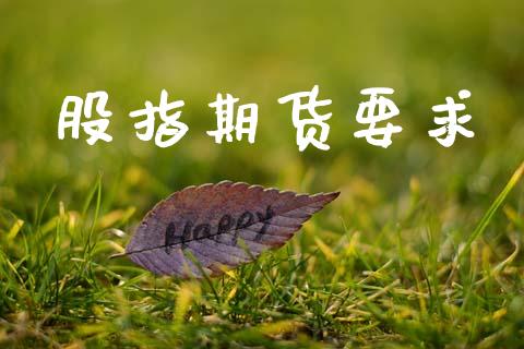 股指期货要求_https://www.apanben.com_国际财经_第1张