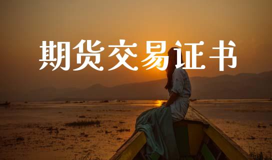 期货交易证书_https://www.apanben.com_股市分析_第1张