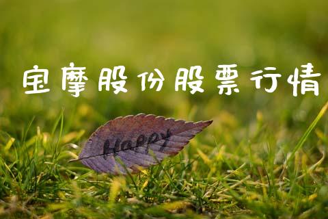 宝摩股份股票行情_https://www.apanben.com_股市指导_第1张