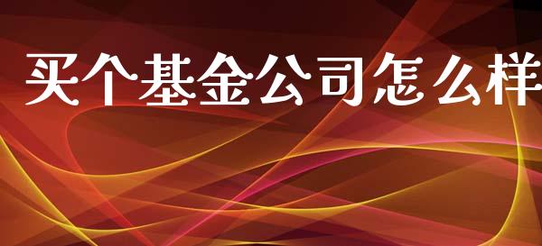 买个基金公司怎么样_https://www.apanben.com_股市分析_第1张