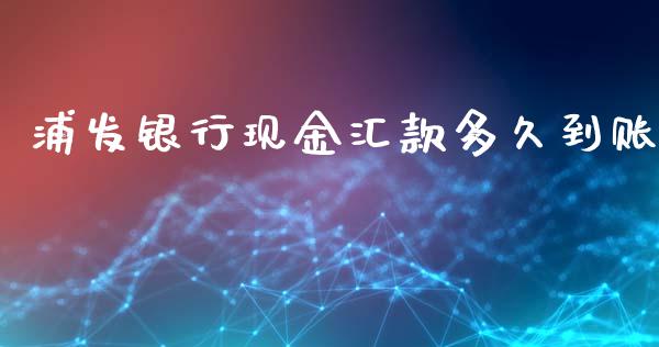 浦发银行现金汇款多久到账_https://www.apanben.com_股市指导_第1张