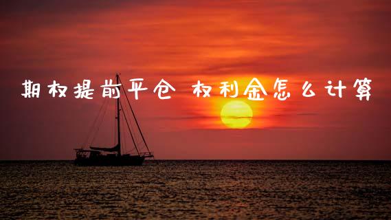 期权提前平仓 权利金怎么计算_https://www.apanben.com_国际期货_第1张