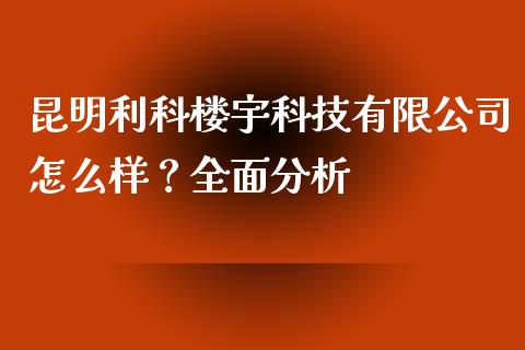 昆明利科楼宇科技有限公司怎么样？全面分析_https://www.apanben.com_财经资讯_第1张