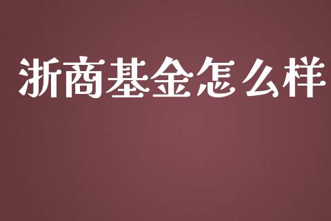 浙商基金怎么样_https://www.apanben.com_股市指导_第1张
