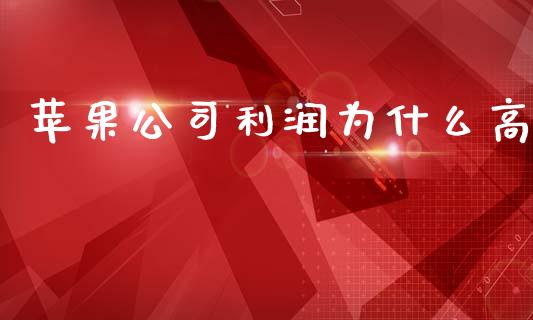 苹果公司利润为什么高_https://www.apanben.com_股市指导_第1张