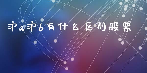 沪a沪b有什么区别股票_https://www.apanben.com_股市分析_第1张