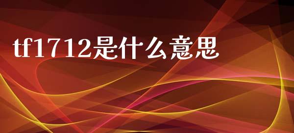 tf1712是什么意思_https://www.apanben.com_财经资讯_第1张
