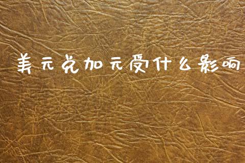 美元兑加元受什么影响_https://www.apanben.com_期货学院_第1张