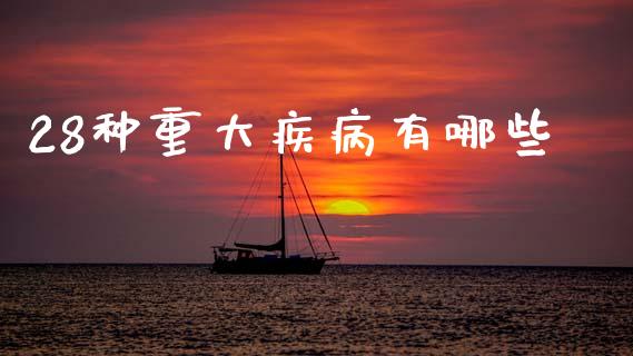 28种重大疾病有哪些_https://www.apanben.com_期货学院_第1张