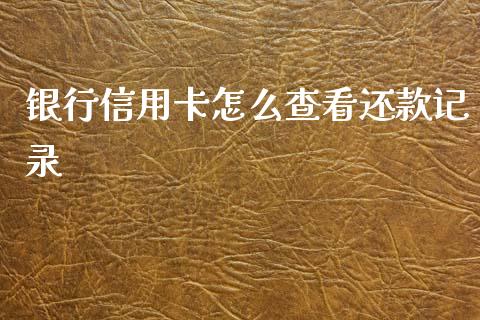 银行信用卡怎么查看还款记录_https://www.apanben.com_期货学院_第1张