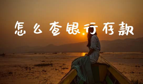 怎么查银行存款_https://www.apanben.com_股票怎么玩_第1张