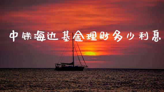 中铁海达基金理财多少利息_https://www.apanben.com_财经资讯_第1张