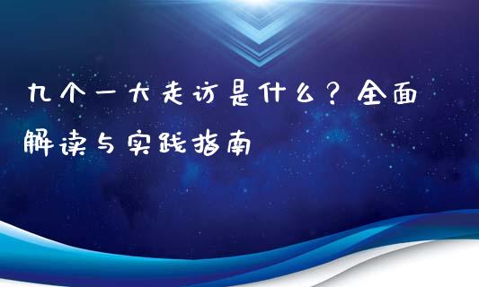九个一大走访是什么？全面解读与实践指南_https://www.apanben.com_在线喊单_第1张