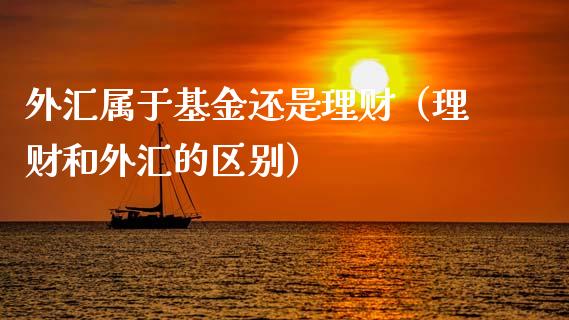 外汇属于基金还是理财（理财和外汇的区别）_https://www.apanben.com_财经资讯_第1张