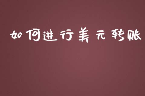 如何进行美元转账_https://www.apanben.com_国际期货_第1张