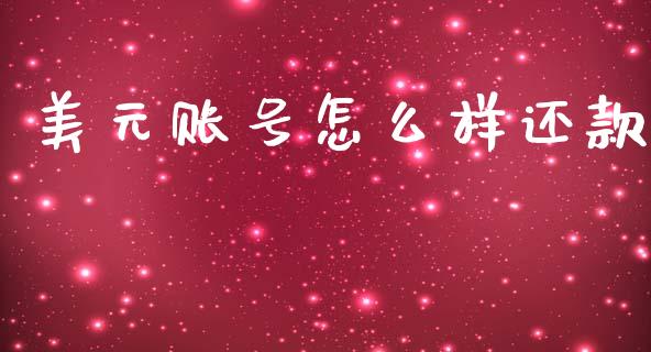 美元账号怎么样还款_https://www.apanben.com_国际财经_第1张