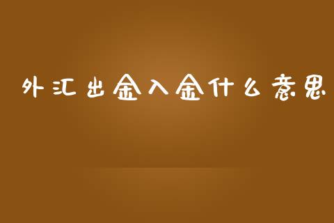 外汇出金入金什么意思_https://www.apanben.com_在线喊单_第1张