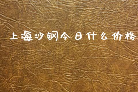 上海沙钢今日什么价格_https://www.apanben.com_股市分析_第1张
