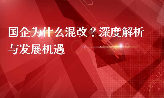 国企为什么混改？深度解析与发展机遇_https://www.apanben.com_股票怎么玩_第1张