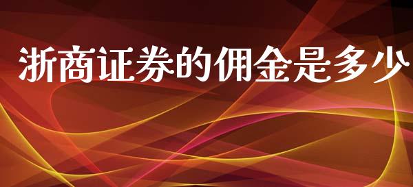 浙商证券的佣金是多少_https://www.apanben.com_股市指导_第1张