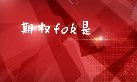 期权fok是_https://www.apanben.com_在线喊单_第1张