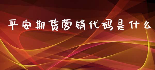 平安期货营销代码是什么_https://www.apanben.com_国际财经_第1张