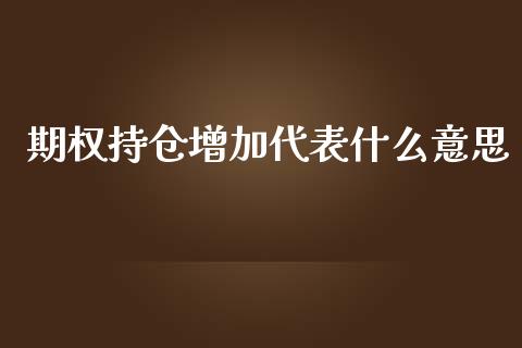 期权持仓增加代表什么意思_https://www.apanben.com_股票怎么玩_第1张