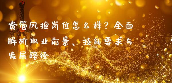 资管风控岗位怎么样？全面解析职业前景、技能要求与发展路径_https://www.apanben.com_股票怎么玩_第1张
