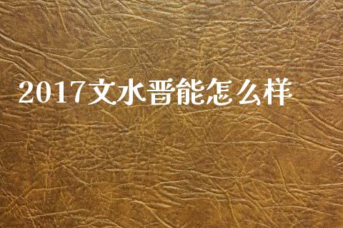 2017文水晋能怎么样_https://www.apanben.com_国际期货_第1张