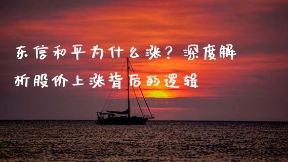 东信和平为什么涨？深度解析股价上涨背后的逻辑_https://www.apanben.com_期货学院_第1张