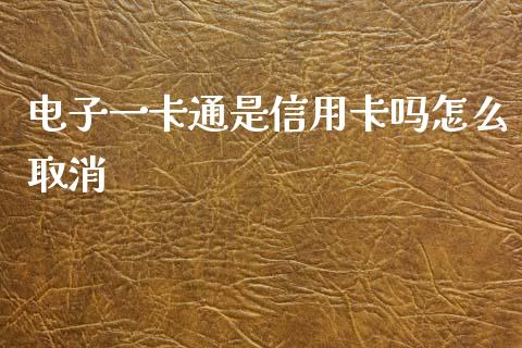 电子一卡通是信用卡吗怎么取消_https://www.apanben.com_期货学院_第1张