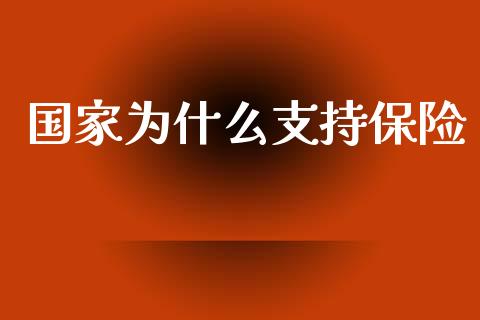 国家为什么支持保险_https://www.apanben.com_国际期货_第1张