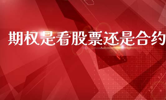 期权是看股票还是合约_https://www.apanben.com_财经资讯_第1张