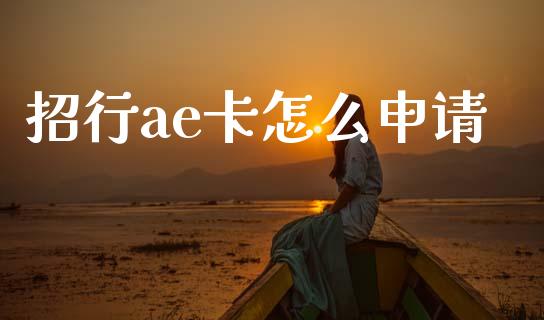 招行ae卡怎么申请_https://www.apanben.com_股市指导_第1张
