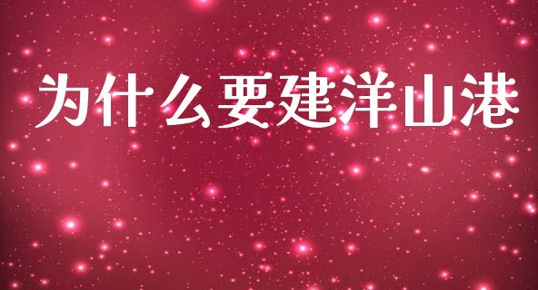 为什么要建洋山港_https://www.apanben.com_在线喊单_第1张