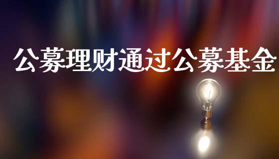 公募理财通过公募基金_https://www.apanben.com_国际财经_第1张