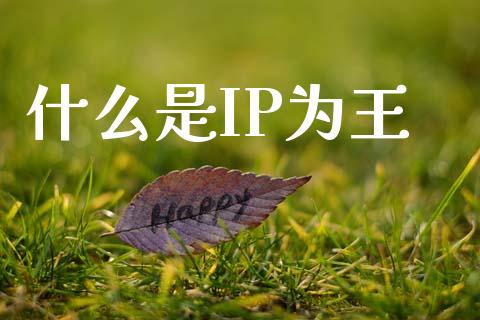 什么是IP为王_https://www.apanben.com_在线喊单_第1张