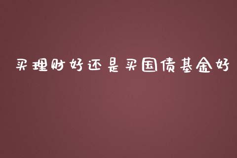 买理财好还是买国债基金好_https://www.apanben.com_国际财经_第1张